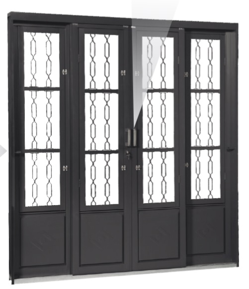 PORTA ACO BRASIL CORRER 215X200 ELLO INOX ref. 1527