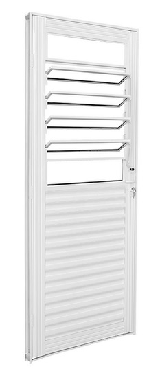 PORTA ACO BRANCO EVO 84CM MISTA BASCULANTE ESQ ref. 18198