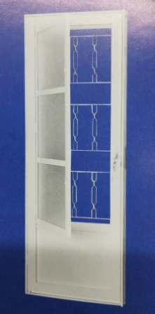 PORTA ACO BRANCO EVO 84CM 3VD POSTIGO ELLO DIR ref. 18794