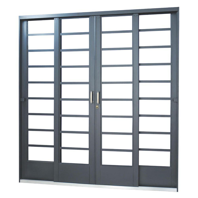 PORTA ACO BRASIL CORRER 215X200 HORIZONTAL INOX ref. 336