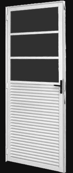 PORTA AL.BCO MISTA VIDRO FIXO VDF 84-D ref. 10209