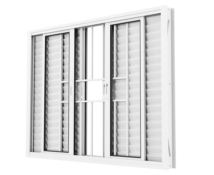 VENEZIANA AL.BCO 6F VDI      100X150 COM GRADE ref. 10006