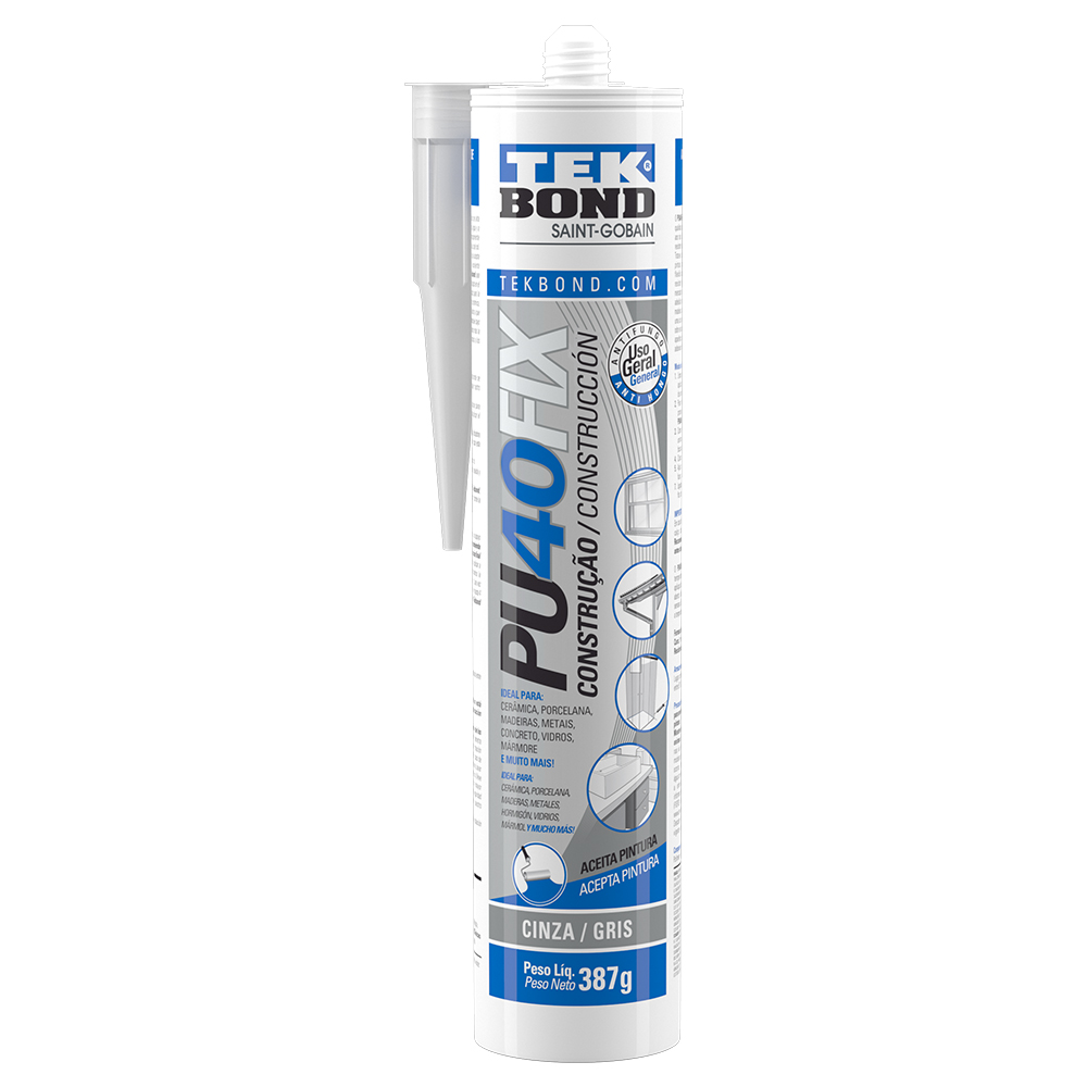 COLA SELANTE PU  387G PU40FIX CART. CINZA ref. 020826