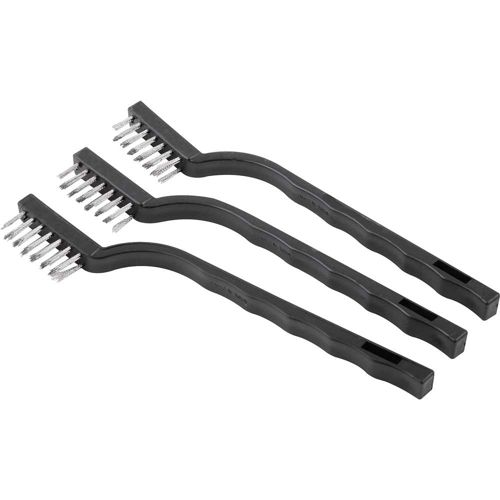 ESCOVA  ACO INOX C/C PLAST. MINI KIT 3PC ref. 027443