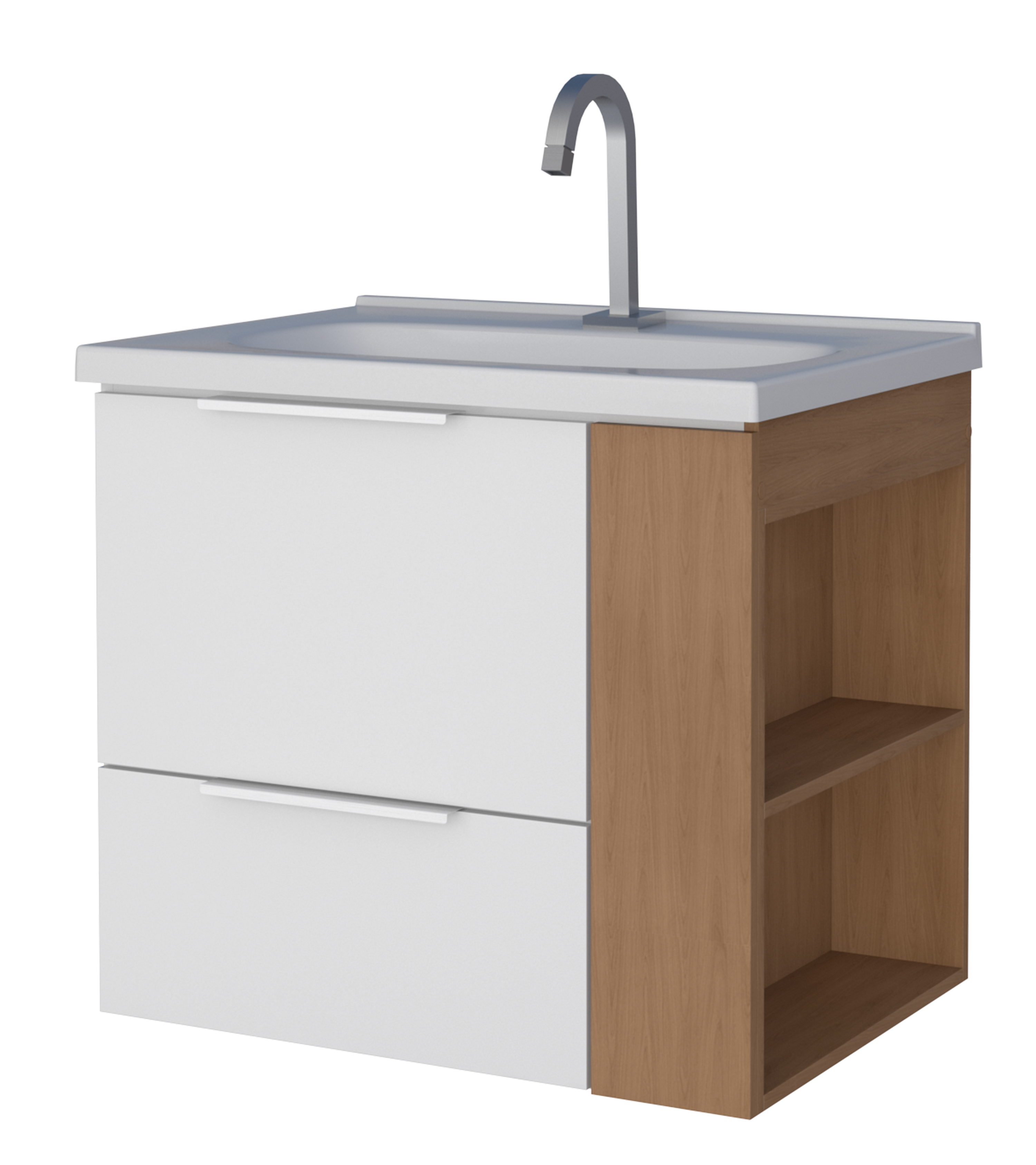 GAB. BANH. COZIMAX COSMOS DIR 60 BRANCO/JEQUITIBA ref. 102872