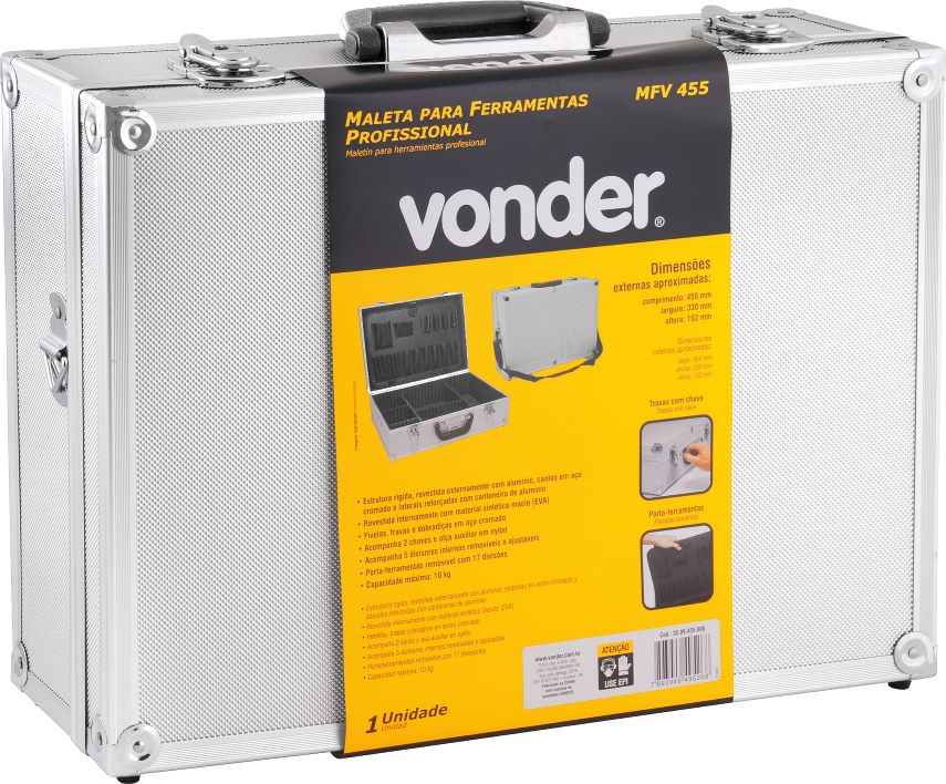 CAIXA FERRAMENTA MALETA PROF. MFV 455 455X330X152 ref. 026605 - Imagem 2