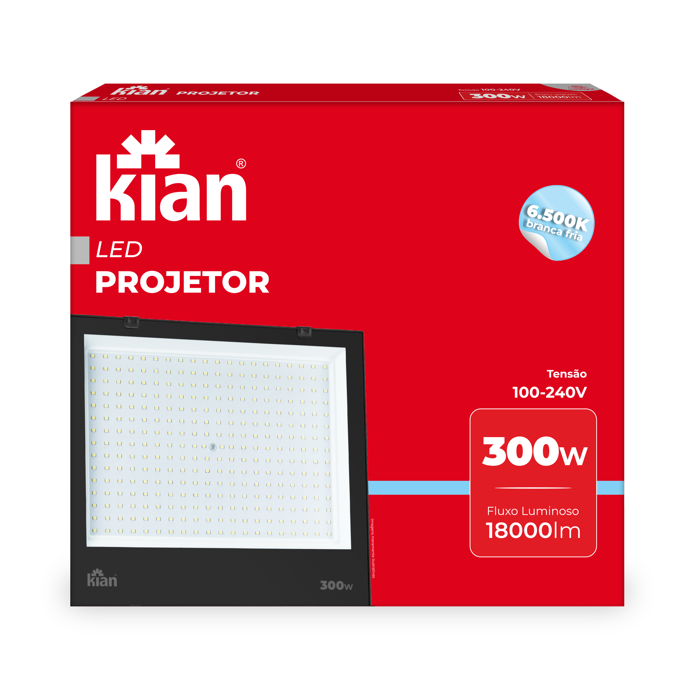 REFLETOR LED KIAN IP65 6500K BIV 300W ref. 027525 - Imagem 2