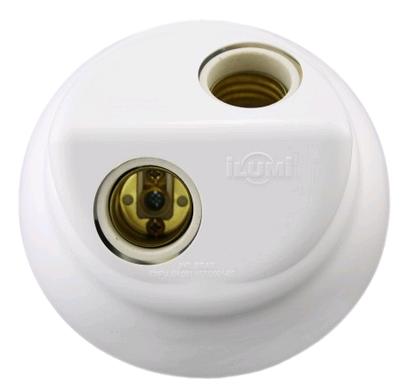 PLAFUNIER PVC C/ SOQ. LOUCA ILUMI 2 LAMP LISO BRANCO ref. 018874