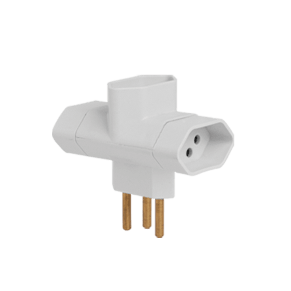 PINO ADAPTADOR 3 SAIDAS 2P+T 10A ILUMI 12270 ref. 026390