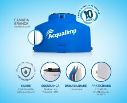 CAIXA D AGUA 1500-L TANQUE ACQUALIMP AZUL ref. 019239
