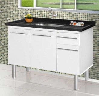 GAB. COZ. MAD. 120 MDF PARISE BRANCO ref. 021897