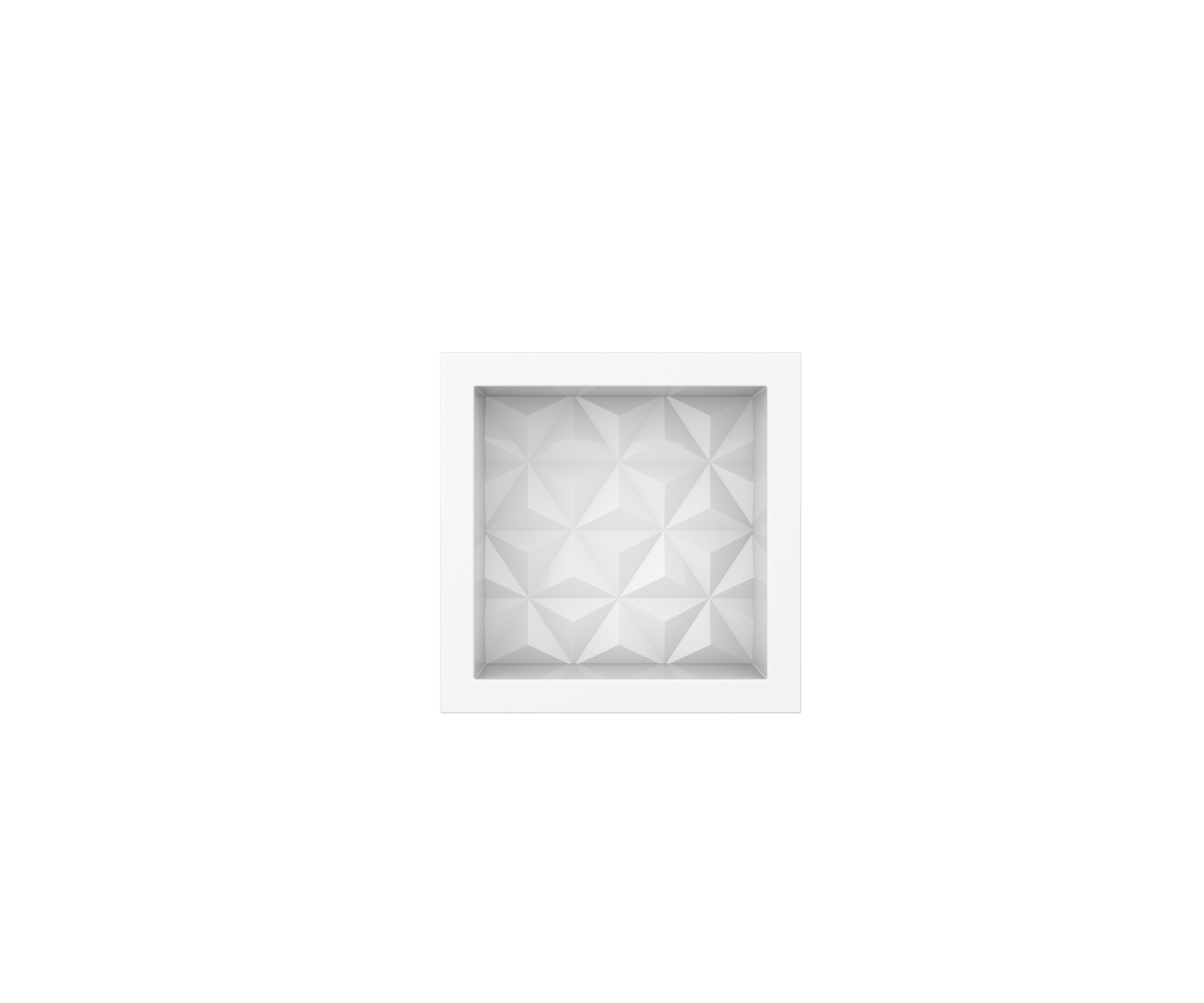 NICHO BANHEIRO MULTI 30X30 BRANCO TEXT TRIANGULO ref. 024398 - Imagem 3