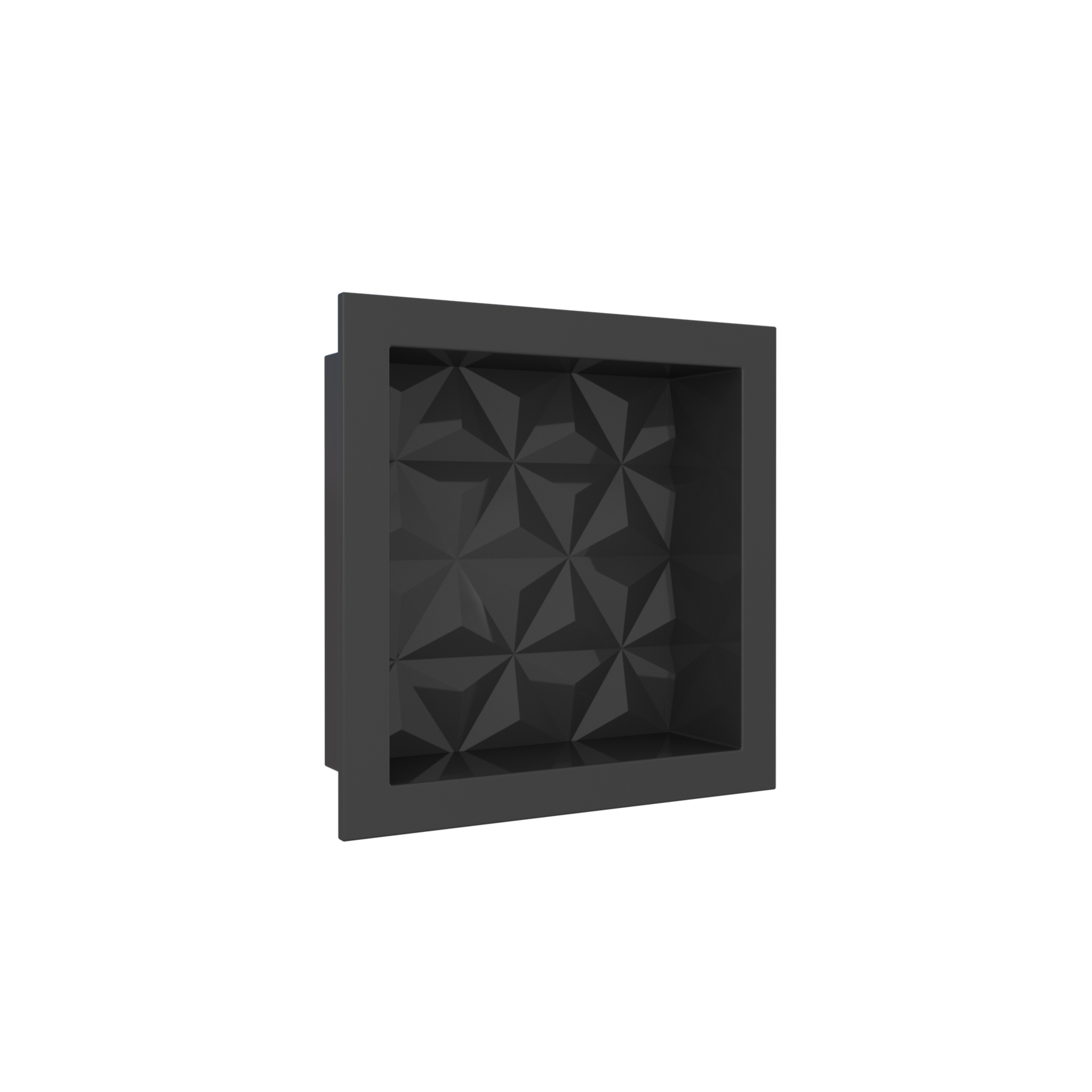 NICHO BANHEIRO MULTI 30X30 PRETO    TEXT TRIANGULO ref. 024399