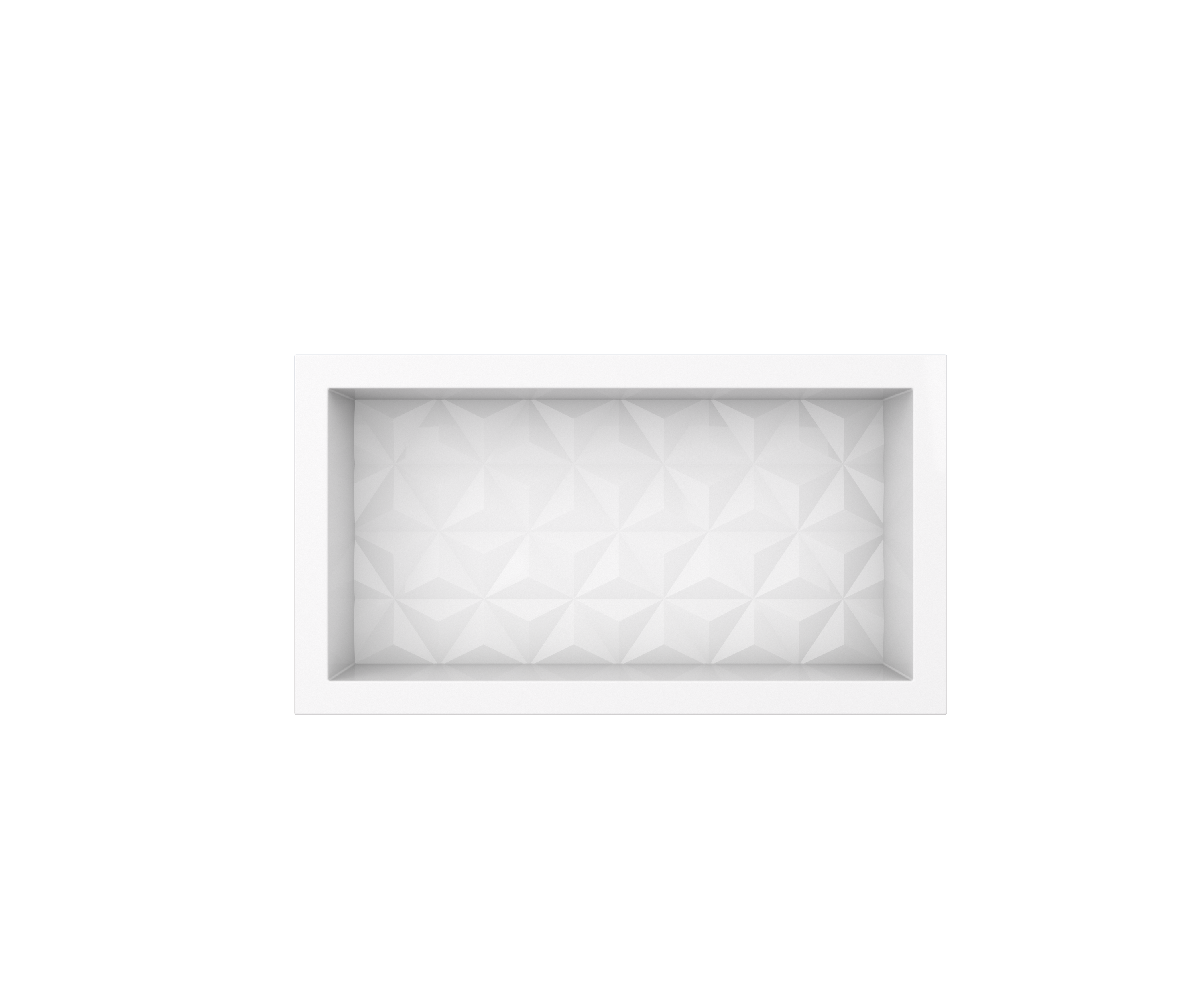 NICHO BANHEIRO MULTI 60X30 BRANCO TEXT TRIANGULO ref. 024401 - Imagem 3