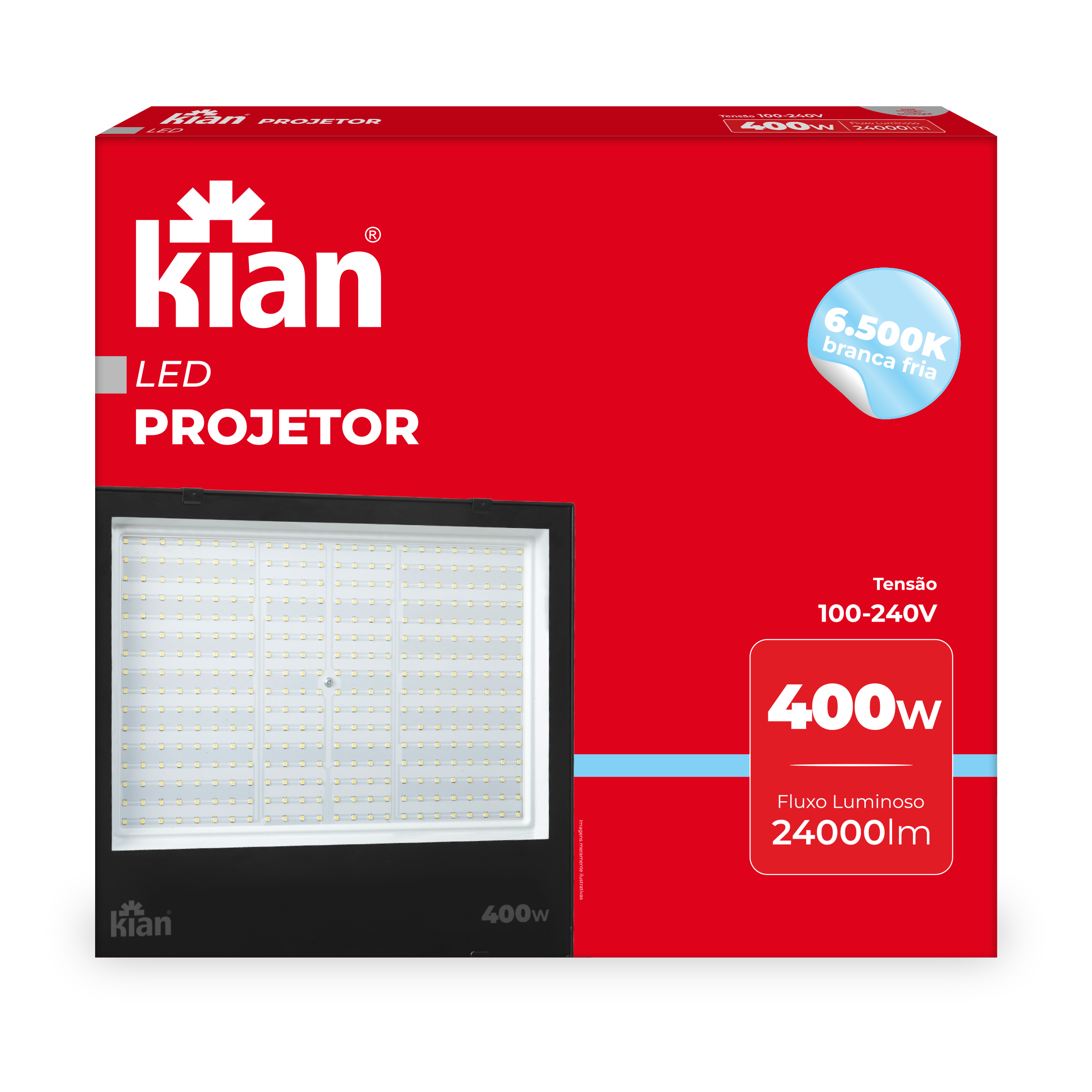 REFLETOR LED KIAN IP65 6500K BIV 400W ref. 027526 - Imagem 2