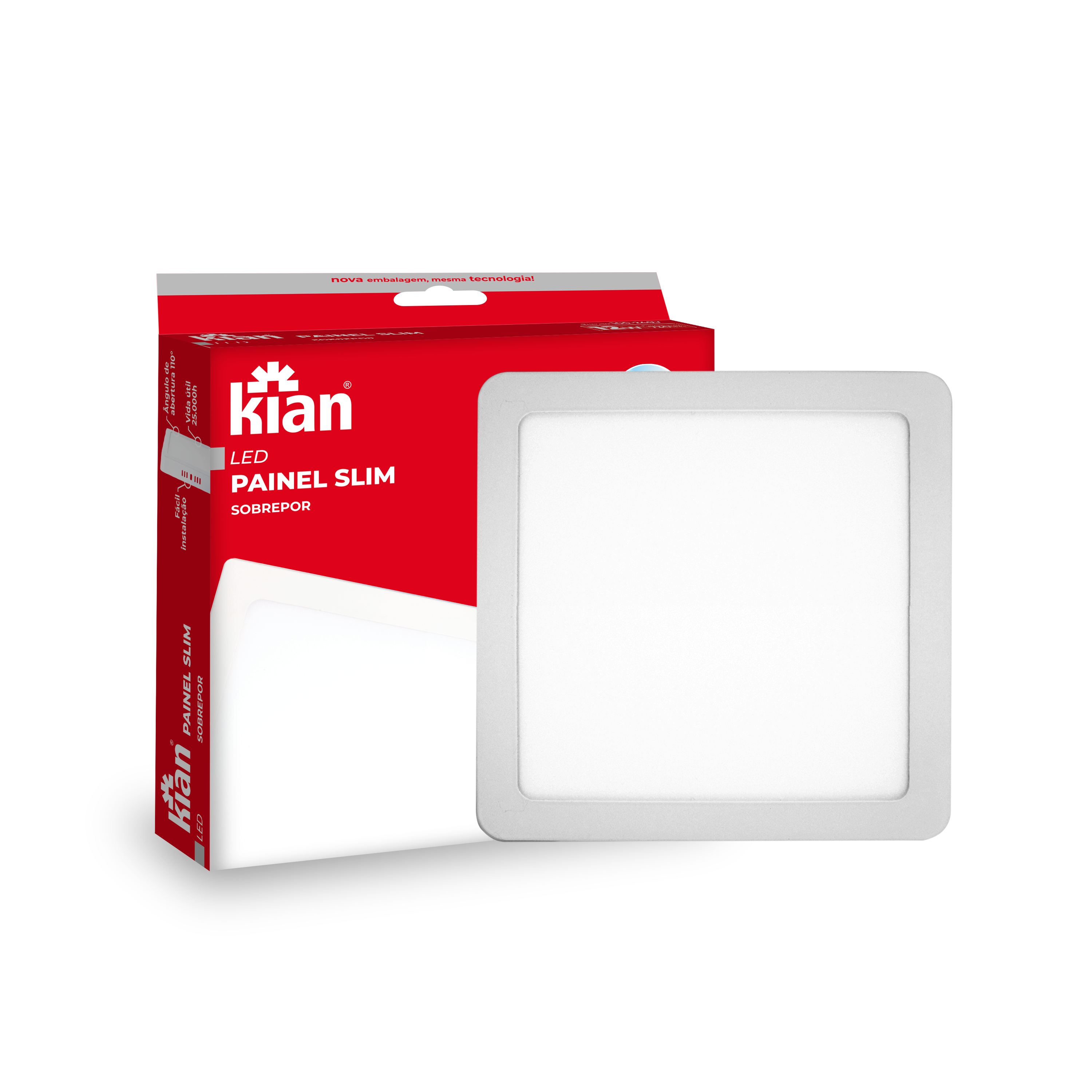 LUMINARIA PAINEL KIAN QUAD SOB LED 12W 6000K ref. 027546