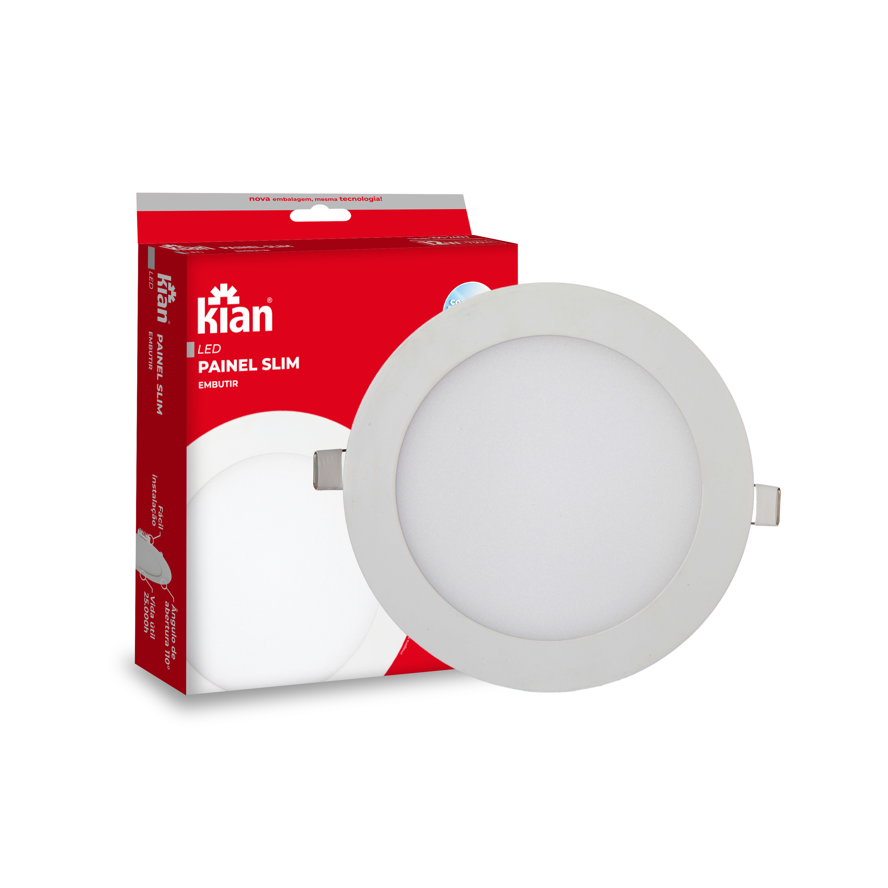 LUMINARIA PAINEL KIAN RED EMB LED 12W 6000K ref. 027559
