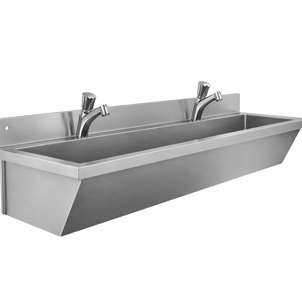 LAVATORIO INOX 430 1000X300X200MM C/ BANCADA P/ 2 TORN ref. 027731