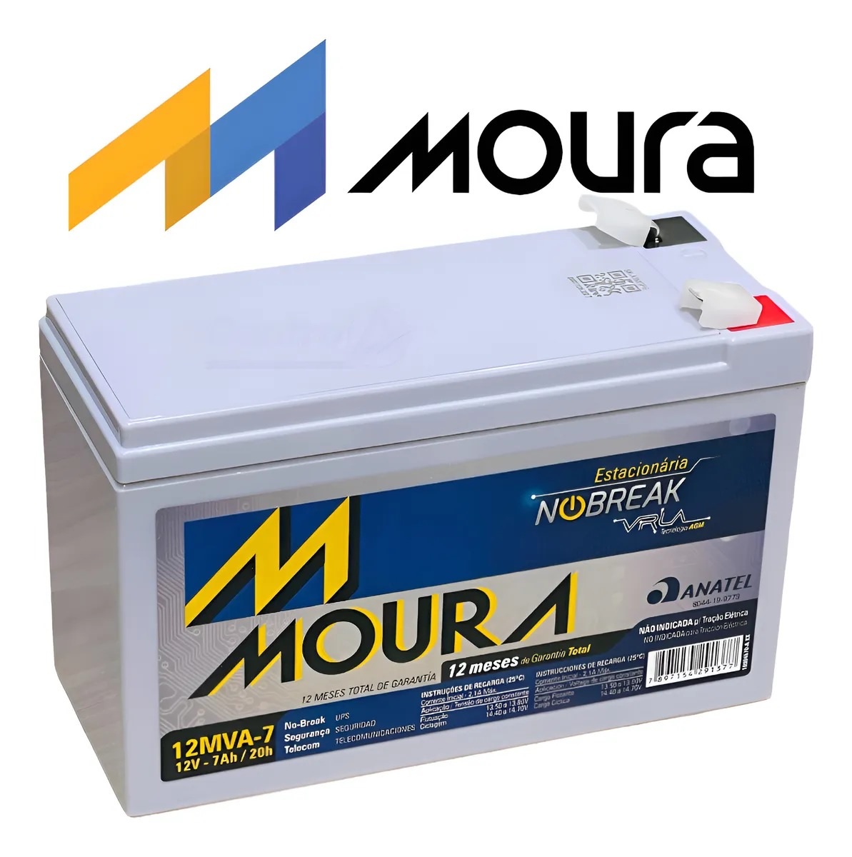BATERIA NOBREAK 12V 7A SELADA 12MVA-7 ESTACIONARIA ref. 027751