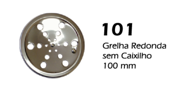 GRELHA INOX RED. 100 SEM CAIXILHO C/ PARAF. AMINOX ref. 027758