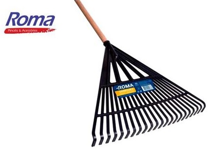 VASSOURA GRAMA C/CABO PLAST. 16 DENTES 60501 ref. 14.0604