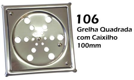 GRELHA INOX QUAD. 100 C/ CAIXILHO C/ PARAF. AMINOX ref. 34.0000