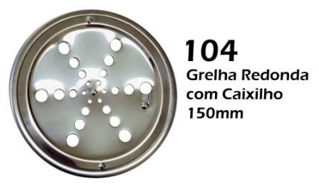 GRELHA INOX RED. 150 C/ CAIXILHO C/ PARAF. AMINOX ref. 34.0025