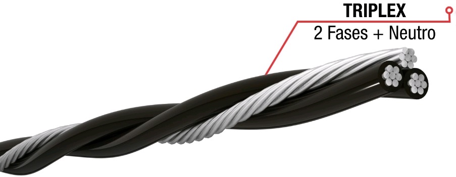 FIO CABO ALUMINIO B TRIPLEX           35MM 2 F + 1 N ref. 022515