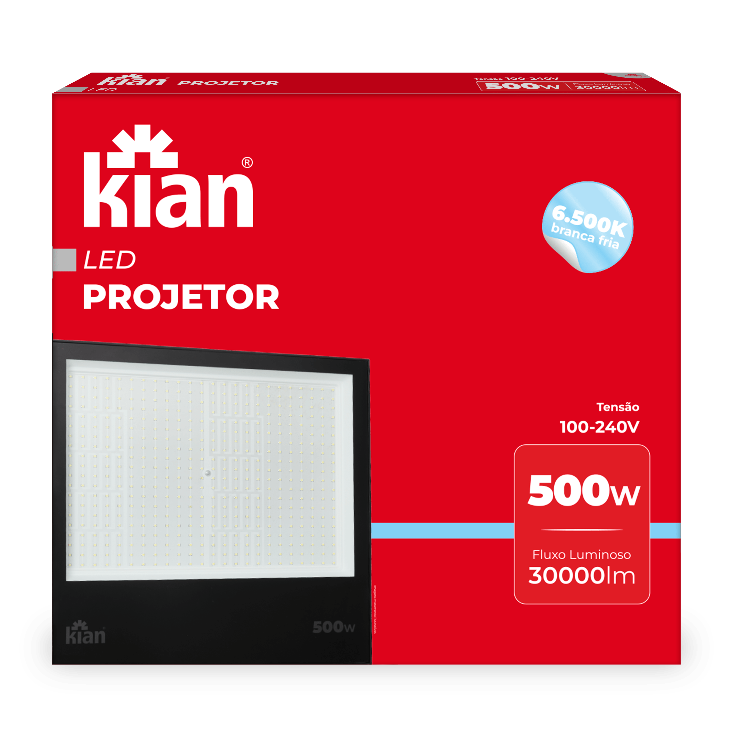 REFLETOR LED KIAN IP65 6500K BIV 500W ref. 027527 - Imagem 2