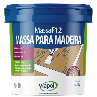 MASSA MADEIRA F12 VIAPOL 1,65KG MOGNO ref. 027812