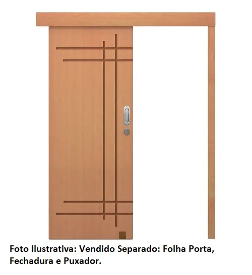 TRILHO KIT P/ FIXACAO PORTA CORRER C/ CAIXILHO MADEIRA ref. 027870