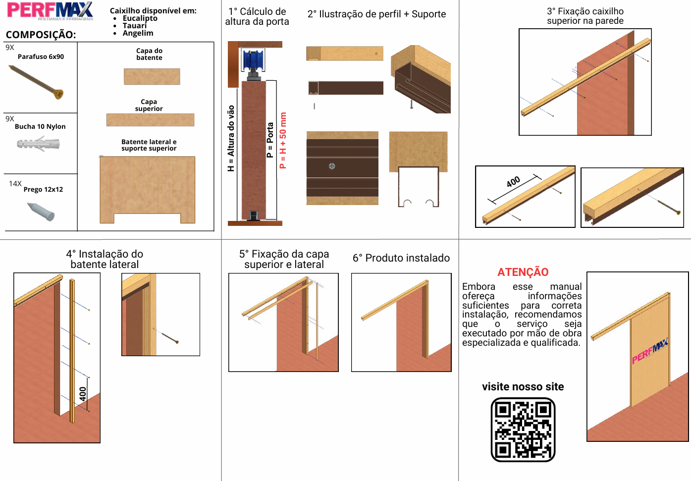TRILHO KIT P/ FIXACAO PORTA CORRER C/ CAIXILHO MADEIRA ref. 027870 - Imagem 2