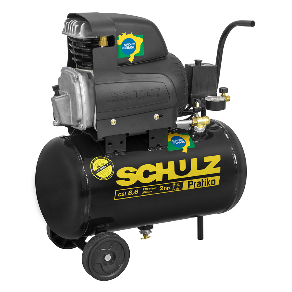 COMPRESSOR AR SCHULZ CSI 8.6/25L 220V NACIONAL ref. 60.0106