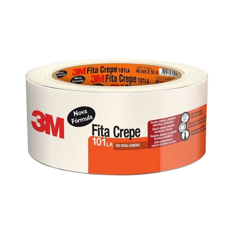 FITA CREPE 101 USO GERAL 3M C LARGA      48MMX50MT ref. 020159
