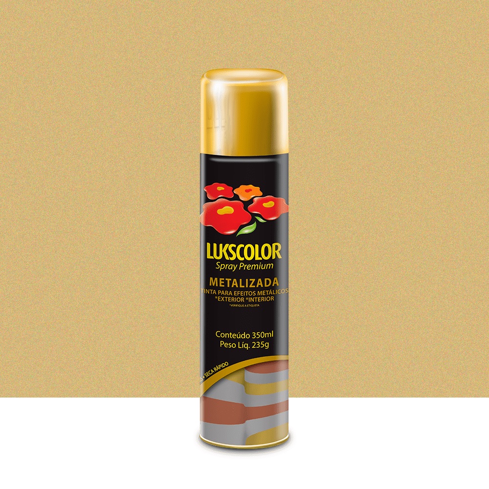 SPRAY LUKS OURO INTERIOR METALICO 350ML ref. 025643