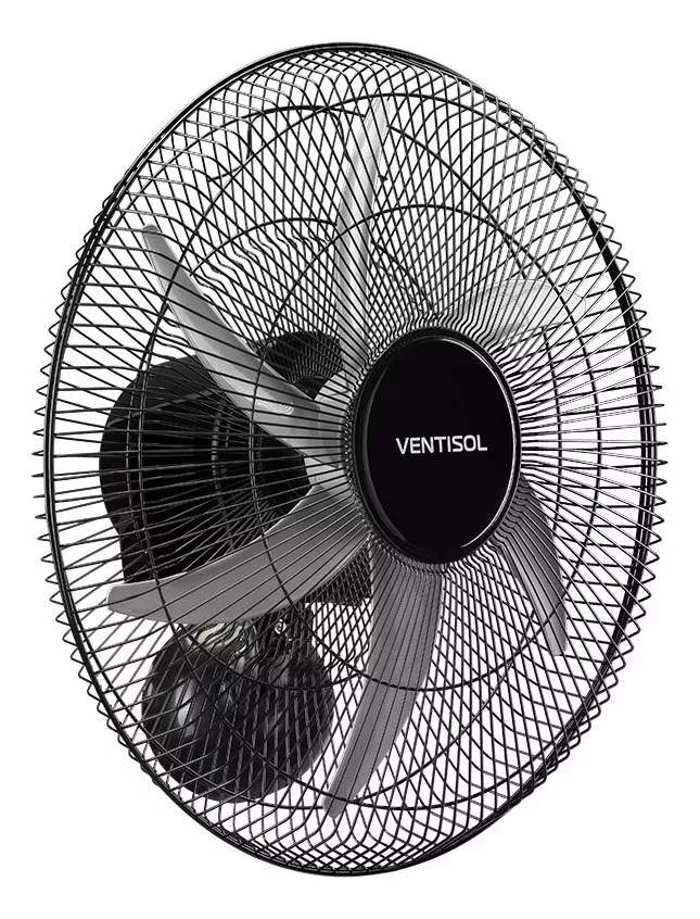 VENTO PAREDE 50 CENT.6 PAS BIVOLT STEEL 200W PRETO ref. 026109