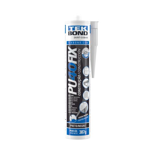 COLA SELANTE PU  387G PU40FIX CART. PRETO ref. 026209