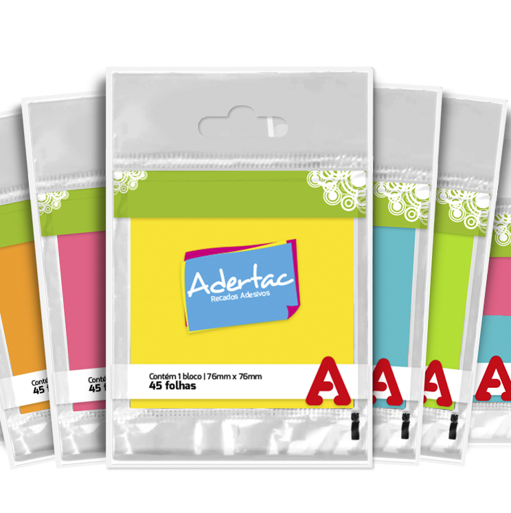 PAPEL ADESIVO 76MM X 76MM 45 FOLHAS ref. 027814